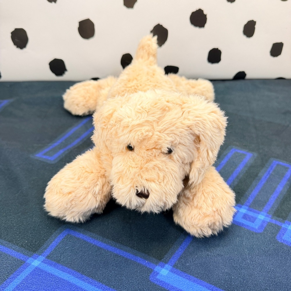 Vintage Aurora A&A Plush Tan Doodle Golden Retriever Dog Flopsie Beanbag 10"